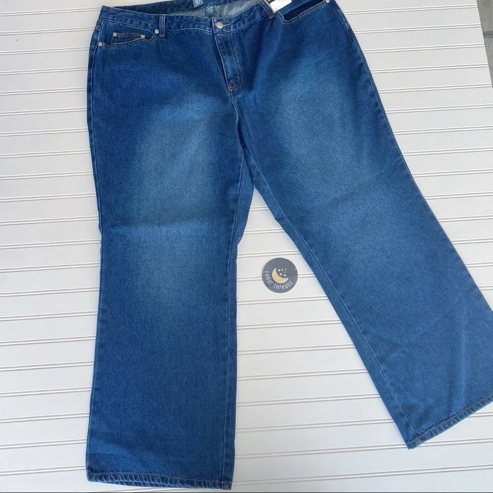 Avenue Blues Boot Cut Jeans Size 20 Average Blue High Rise 100% Cotton Denim - Picture 11 of 11